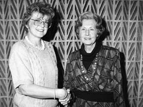 Barbara Castle endorsing Anita as 1989 election candidate May 1987