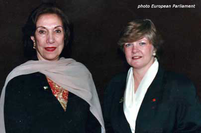 Anita with Begum Bhutto